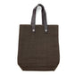 Hermes Ahmedabad Brown Leather 50% Polyester 50% Tote Bag ( )