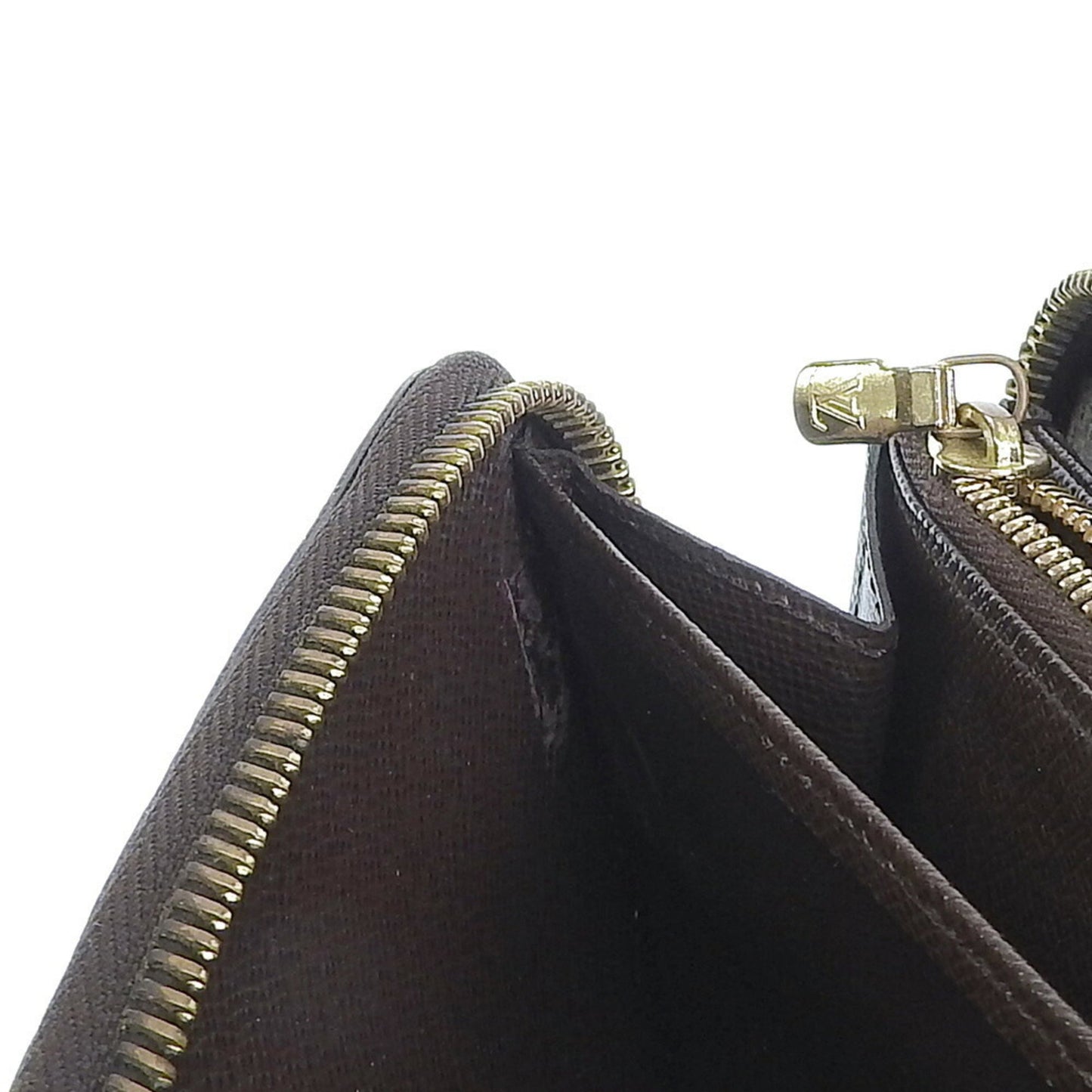 LOUIS VUITTON Zippy Wallet Long N60015 Damier Canvas Brown Unisex