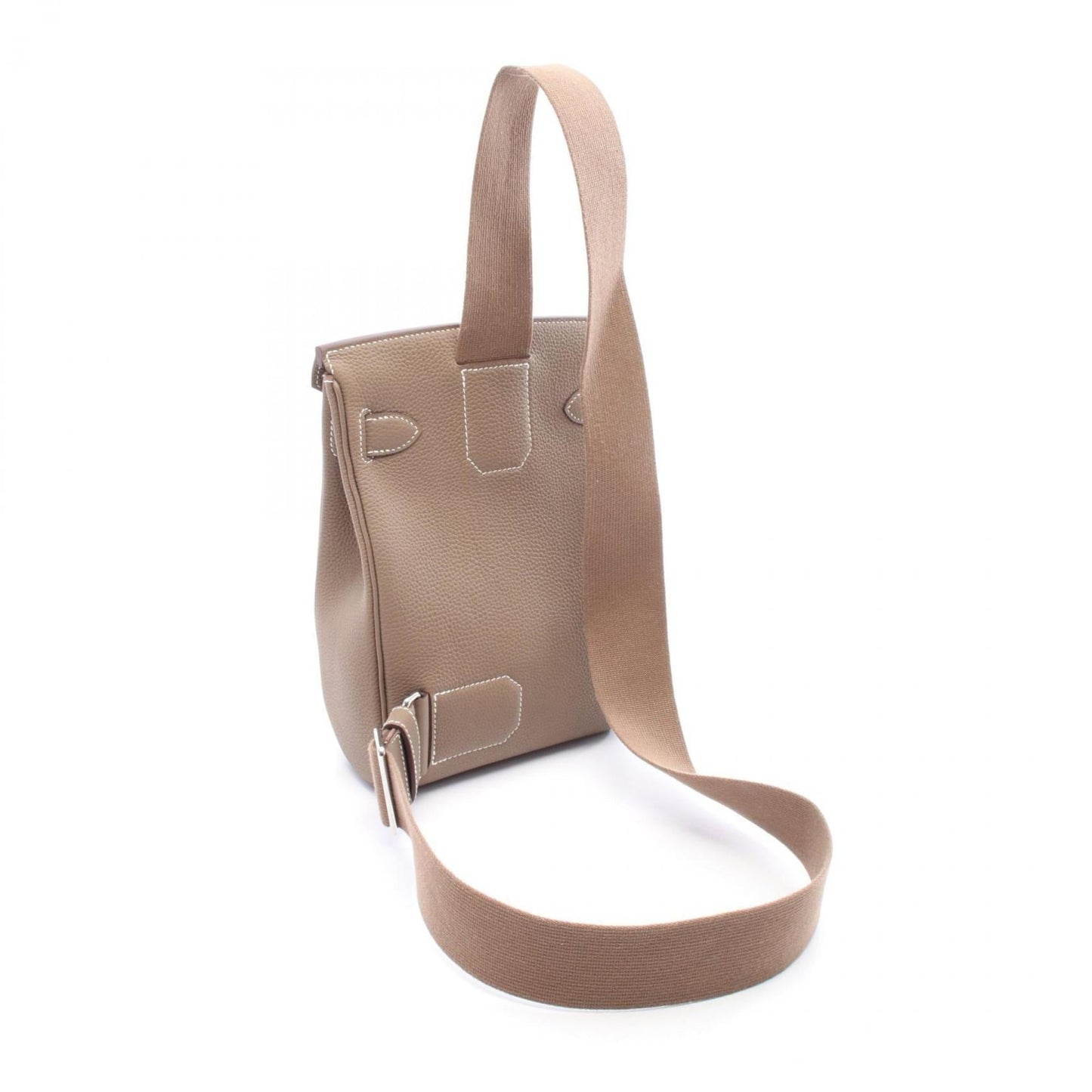 Hermes Brown Etoupe Gray Togo Leather Leather Fanny Pack ( )