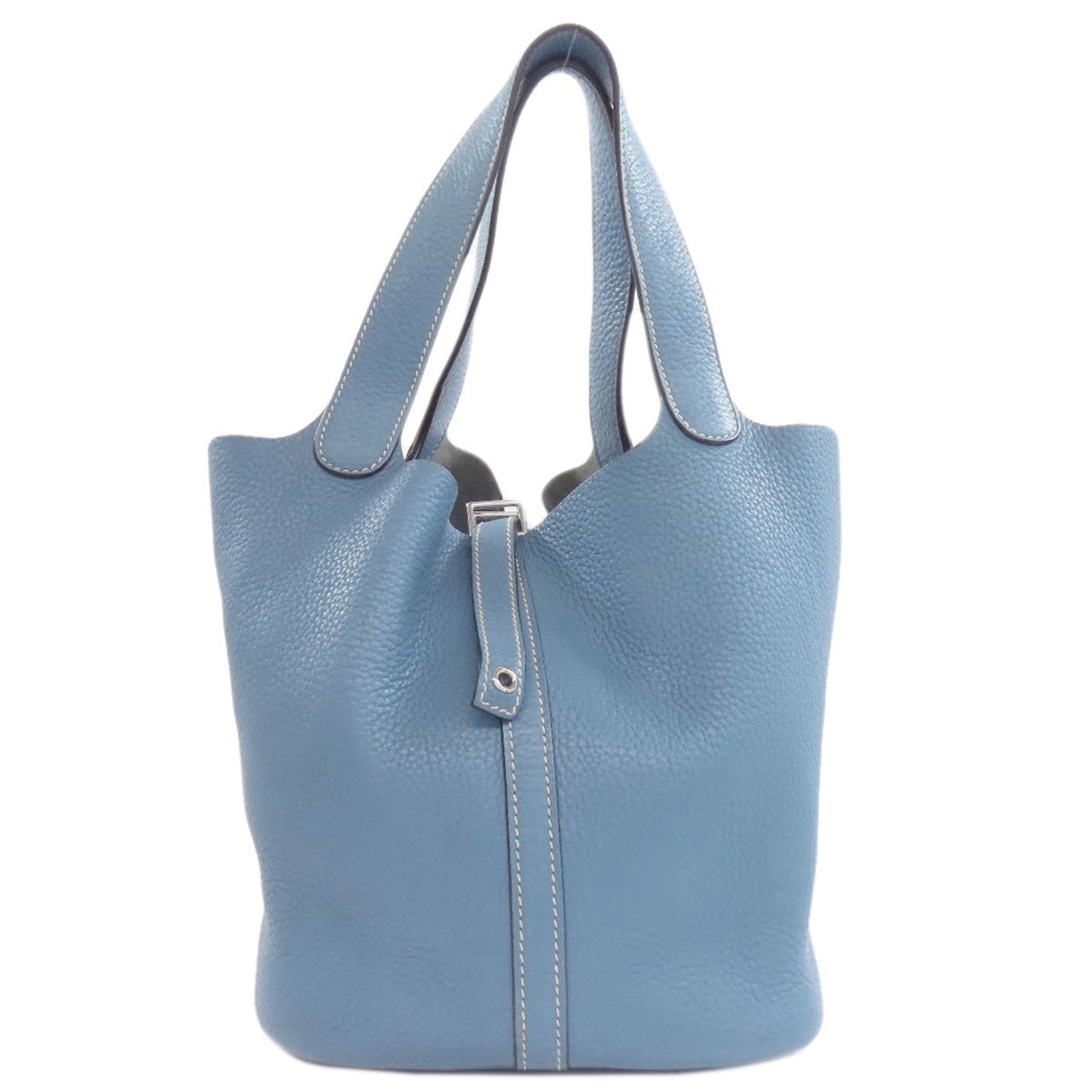 Hermes Blue Light Blue Taurillon Clemence Leather Handbag ( )