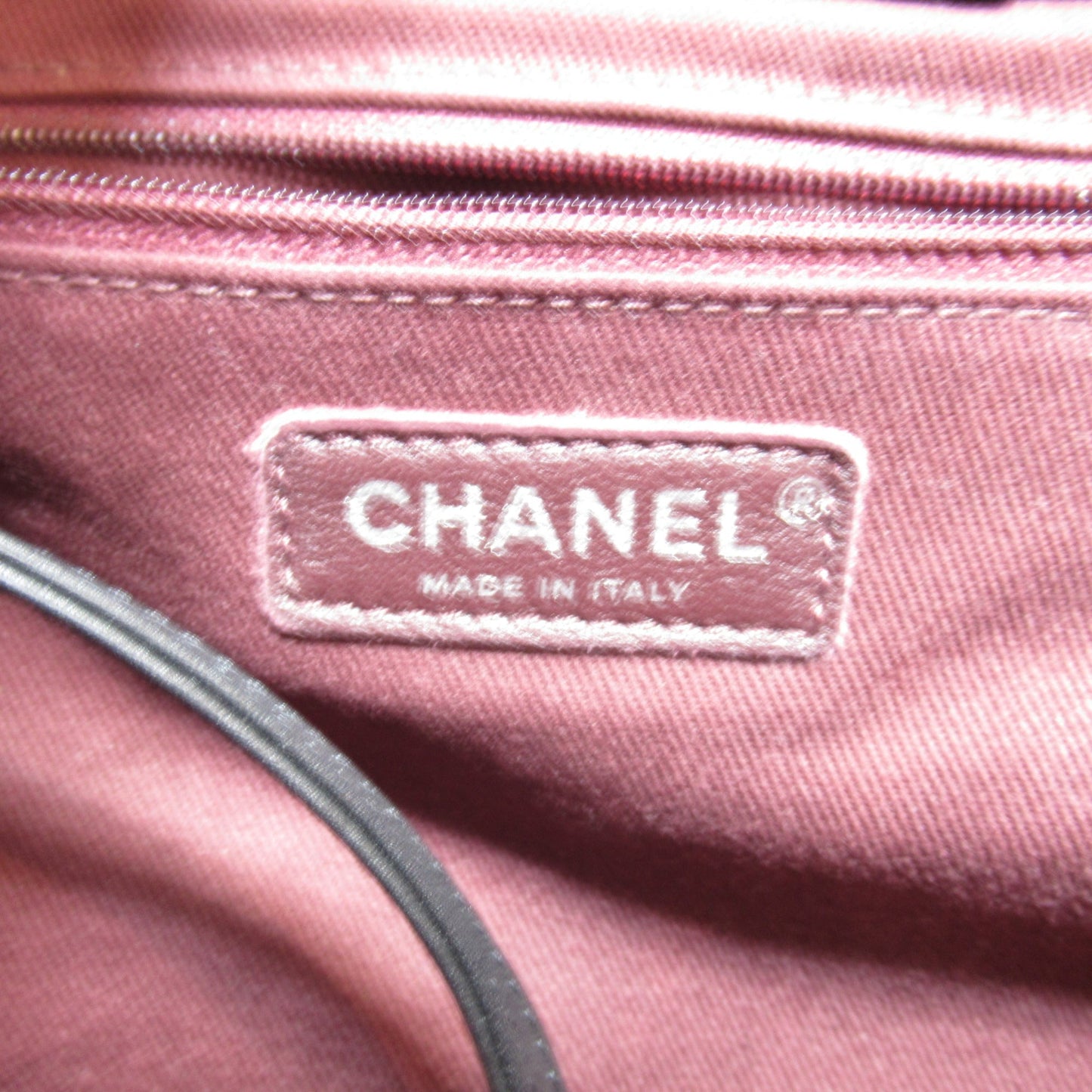 CHANEL 2way shoulder bag Black Silver Nylon polyester