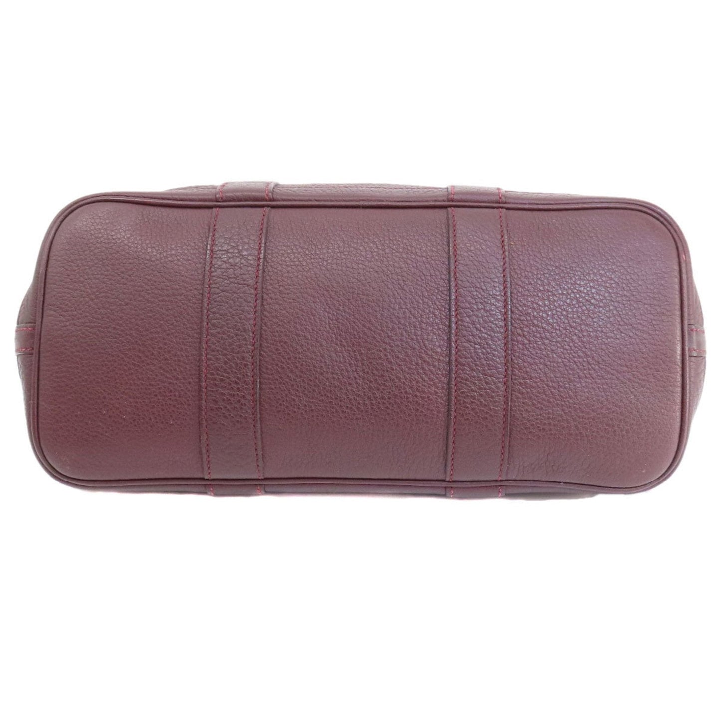 Hermes Bordeaux Leather Handbag ( )