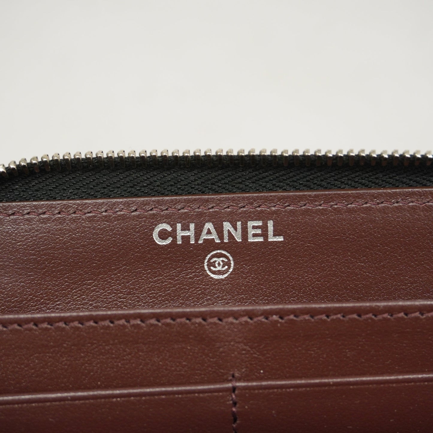 CHANEL   Matelasse Silver Metal Fittings Women's Caviar Leather Long Wallet