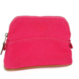 Hermes Bolide Pink Canvas Pouch ( )