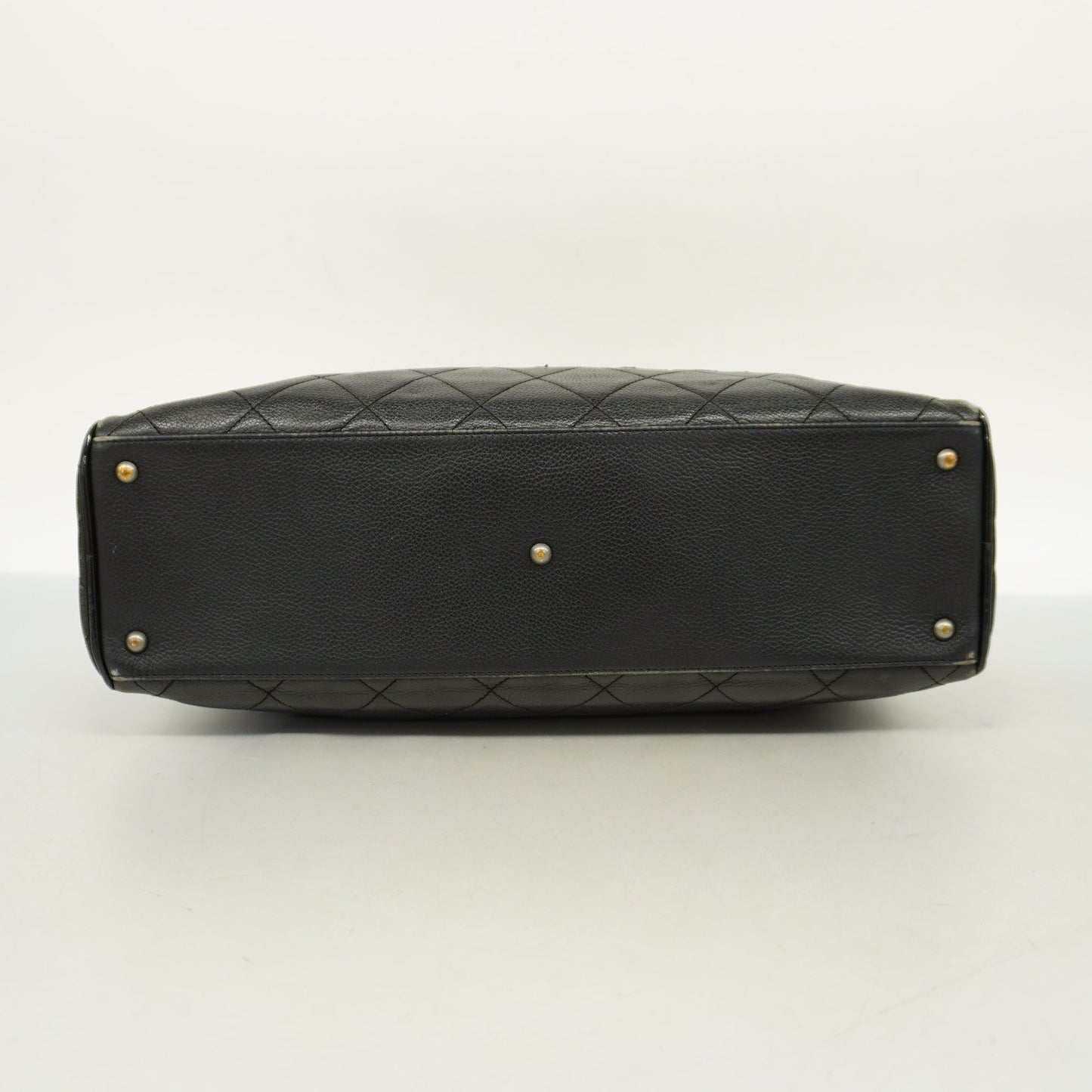 CHANEL   Matelasse Handbag Women's Caviar Leather Handbag Black