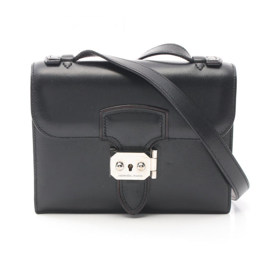 Hermes Black Box Calf Leather Shoulder Bag ( )