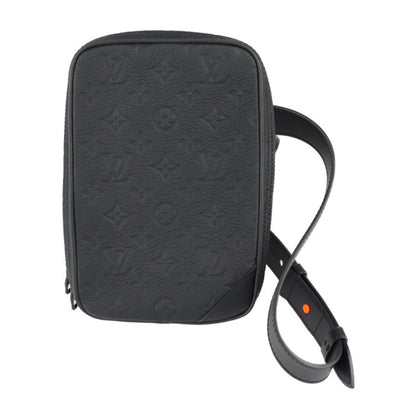 LOUIS VUITTON Utility Side Bag Shoulder M53298 Taurillon Leather Black Orange Body Pouch