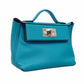 Hermes Blue Swift Leather Handbag ( )