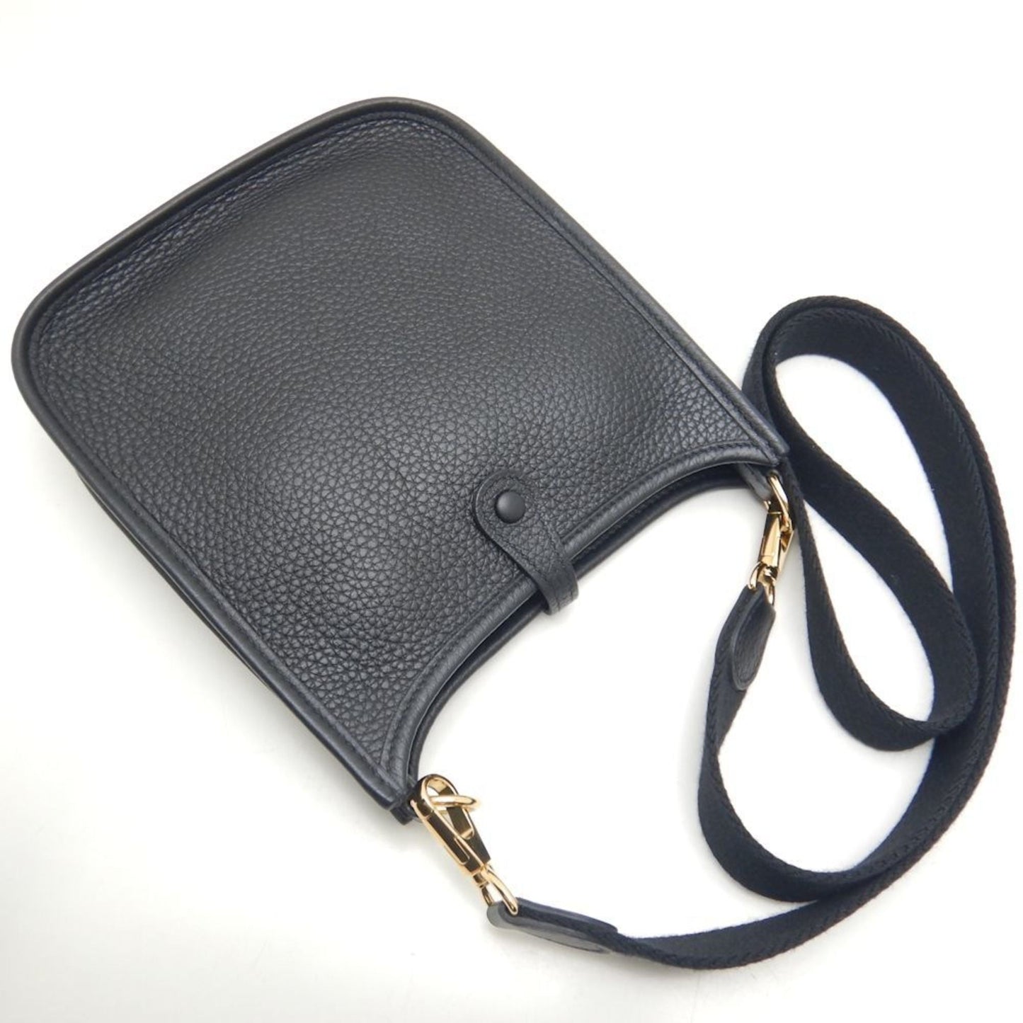Hermes Black Taurillon Clemence Leather Shoulder Bag ( )
