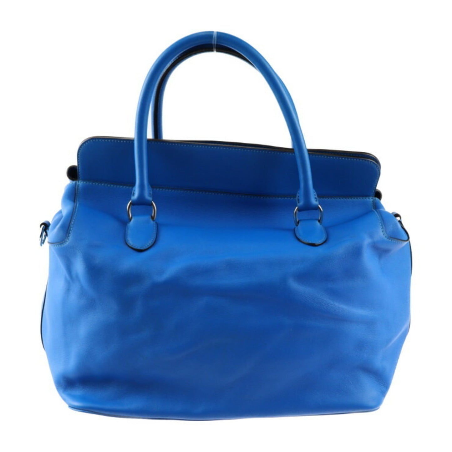 Hermes Blue Hydra Swift Leather Handbag Shoulder Bag ( )