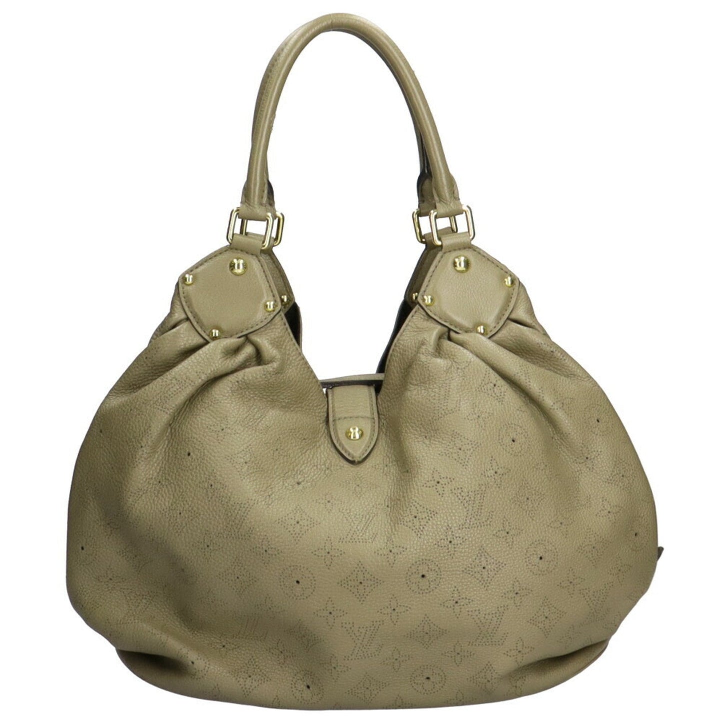 Louis Vuitton XL Mahina Shoulder Bag Monogram Gray Ladies