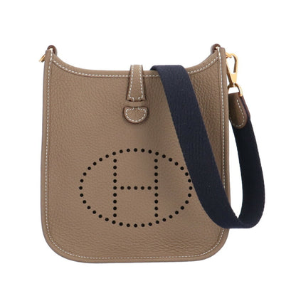 Hermes Beige Etoupe Gray Togo Leather Shoulder Bag ( )