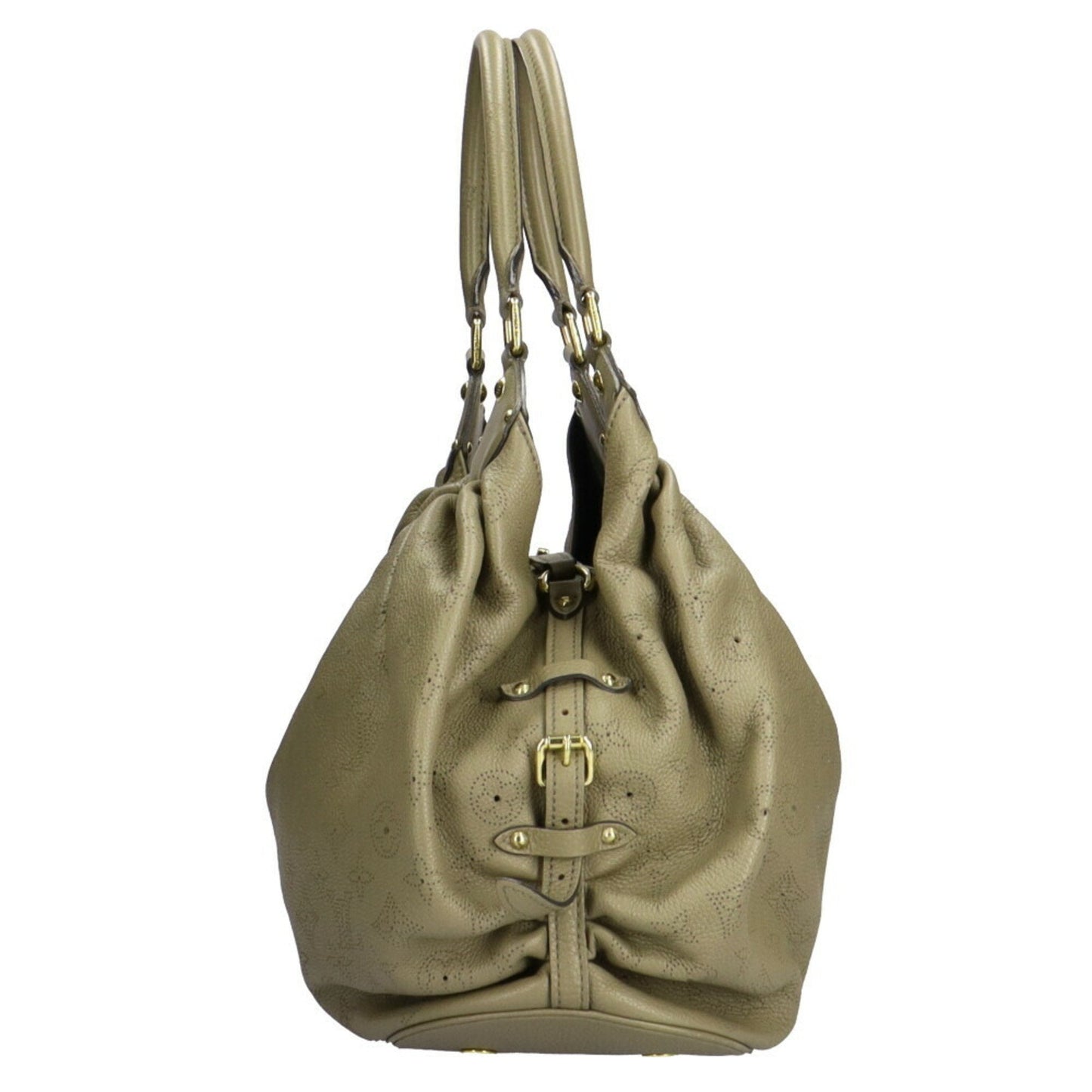 Louis Vuitton XL Mahina Shoulder Bag Monogram Gray Ladies