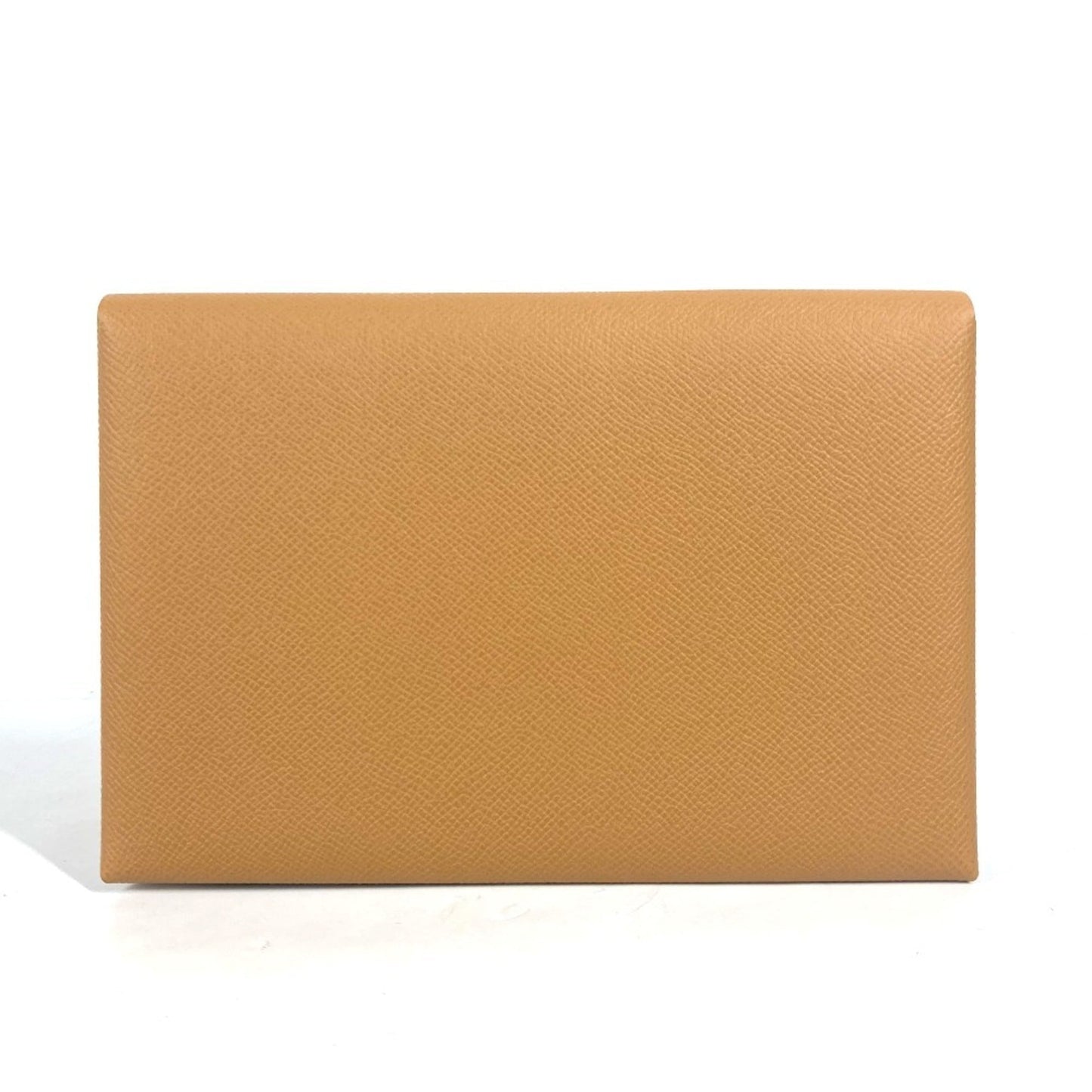 Hermes Brown Pink Epsom Leather Clutch Bag ( )