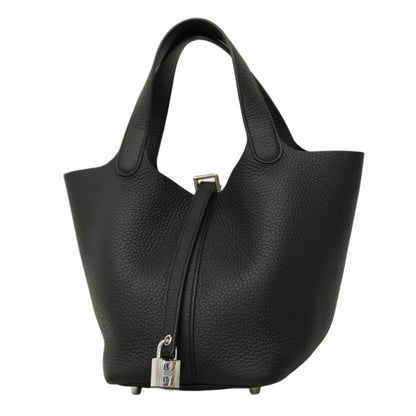 Hermes Black Taurillon Clemence Leather Handbag ( )