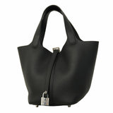 Hermes Black Taurillon Clemence Leather Handbag ( )