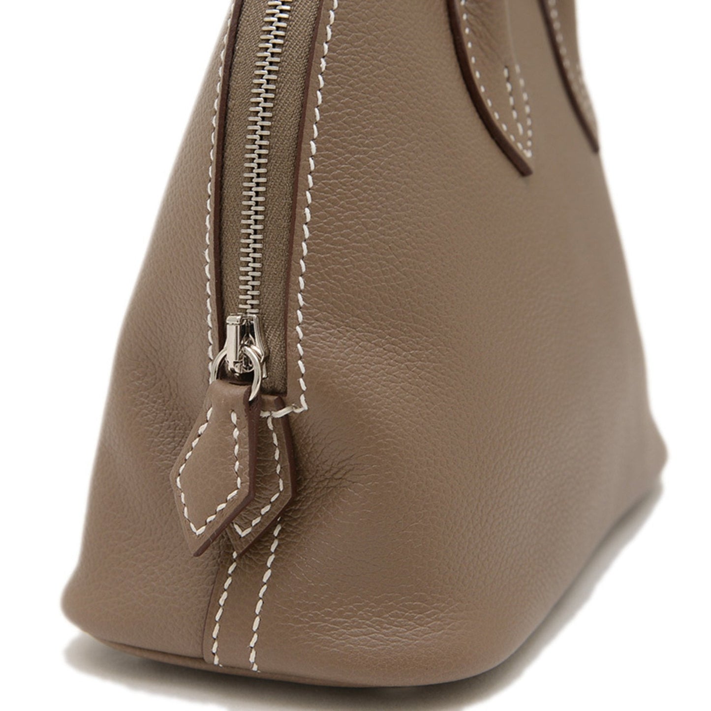 Hermes Bolide Etoupe Gray Leather Handbag ( )