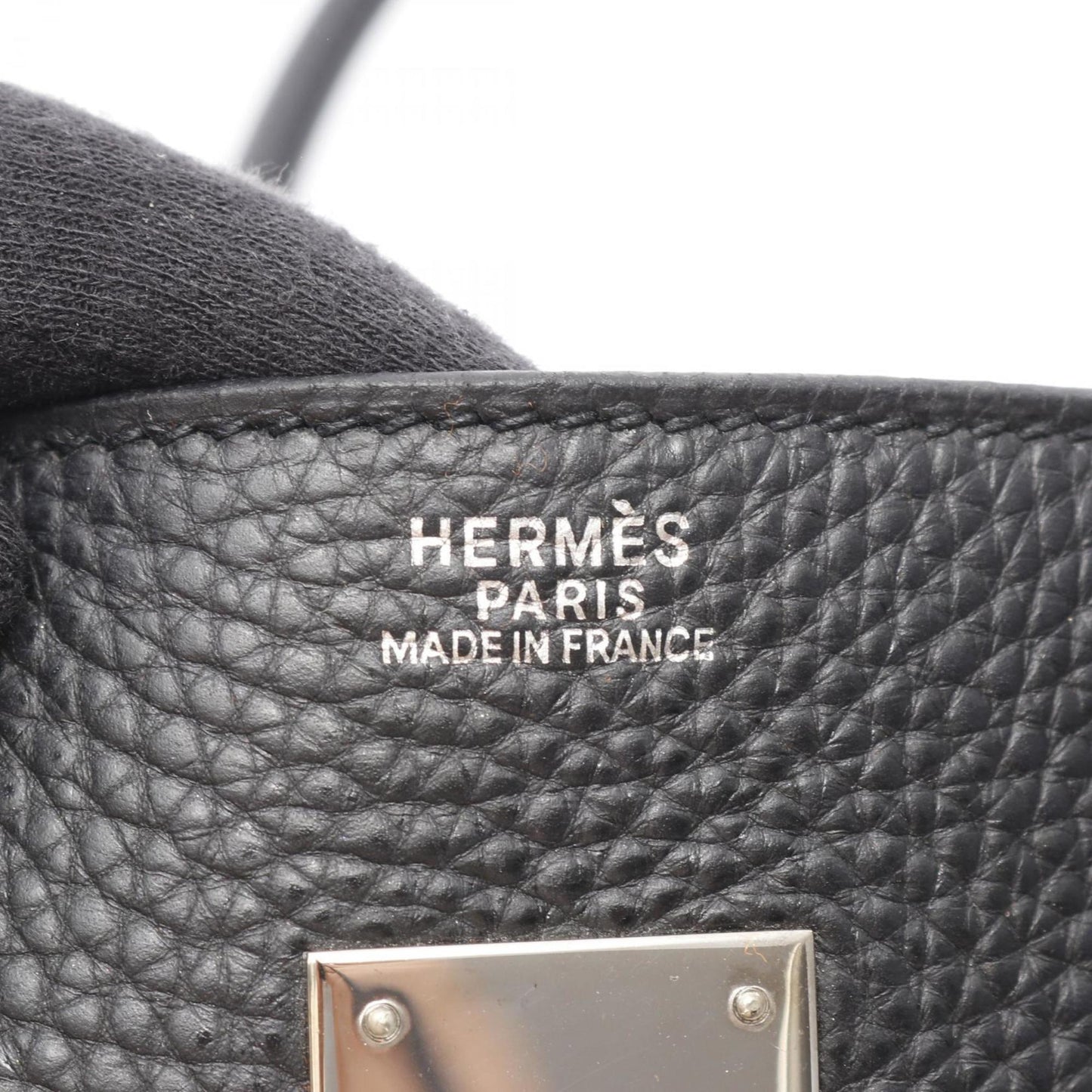 Hermes Birkin Black Taurillon Clemence Leather Handbag ( )