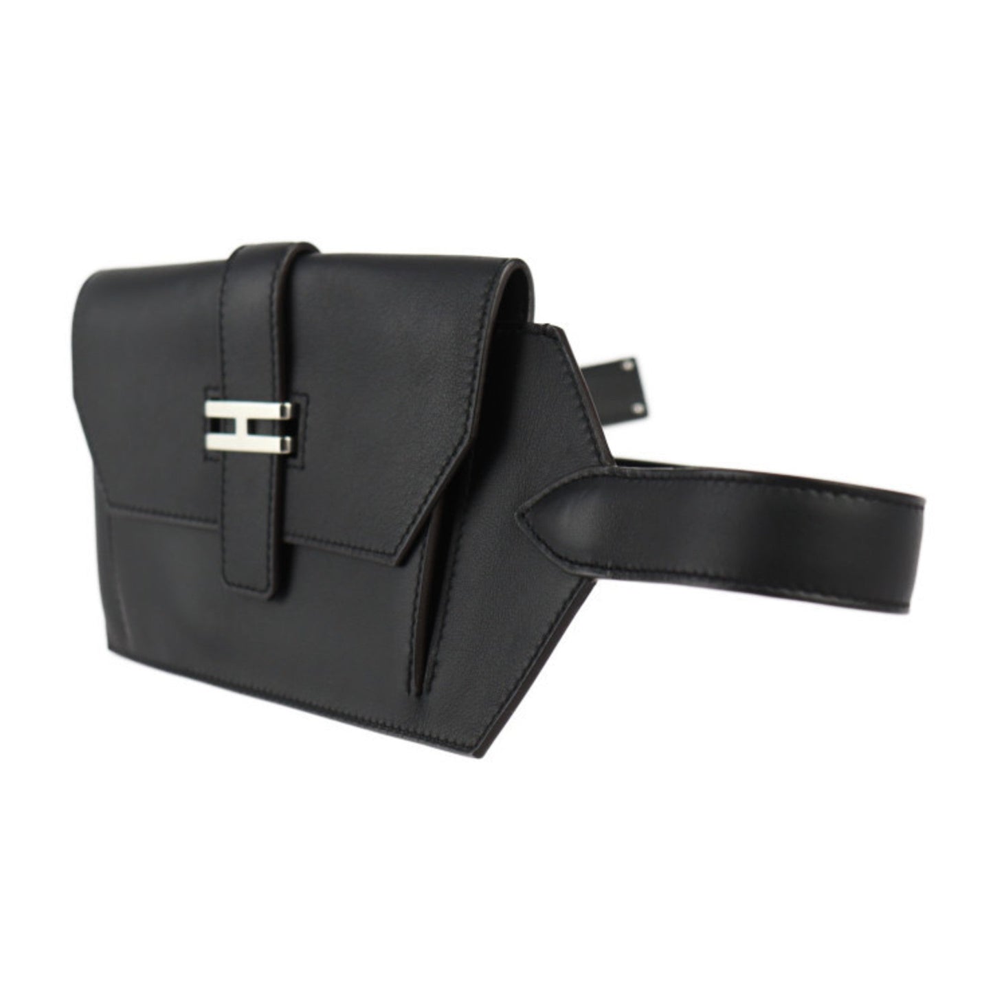 Hermes Black Swift Leather Fanny Pack ( )