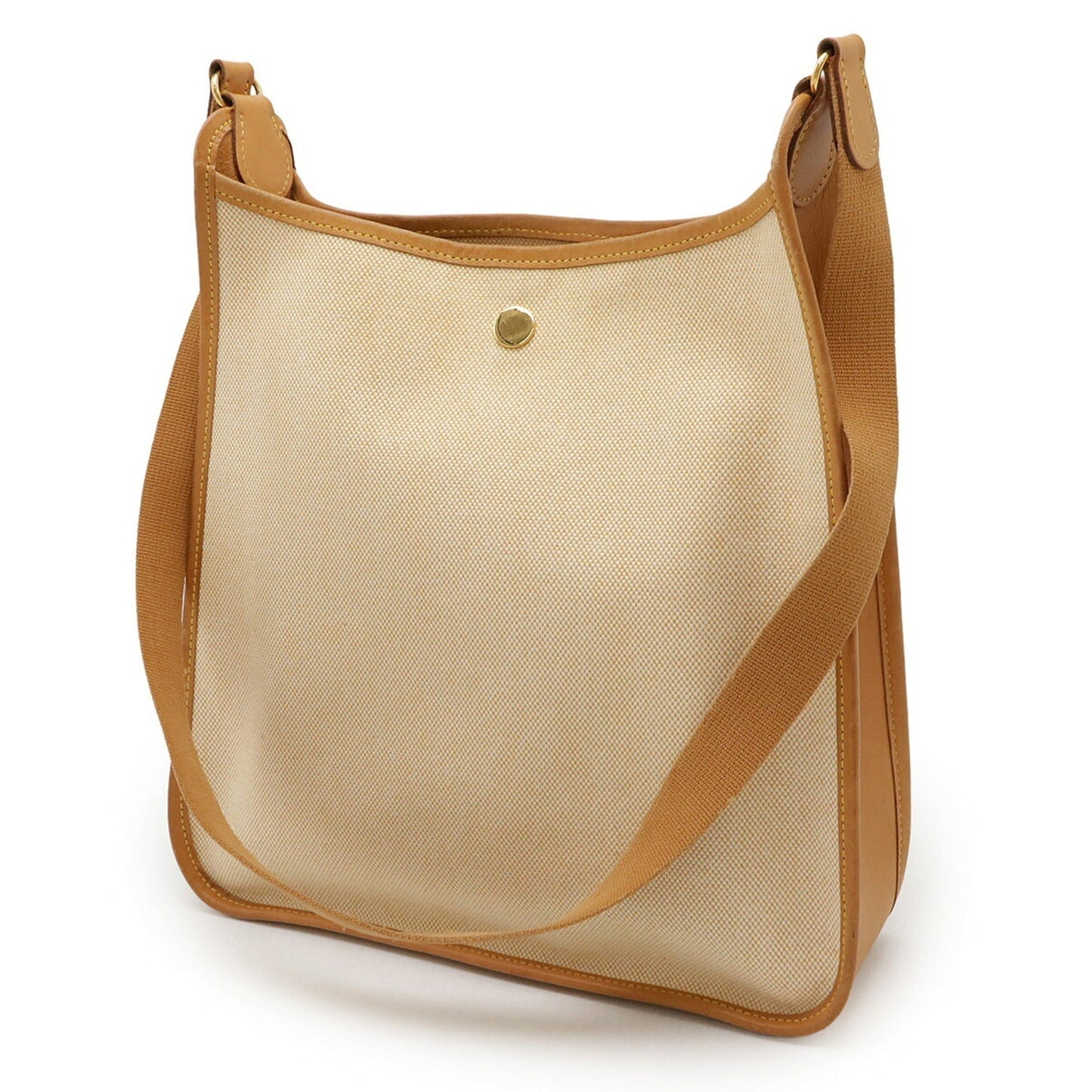 Hermes Beige Natural Sable Toile H Leather Shoulder Bag ( )