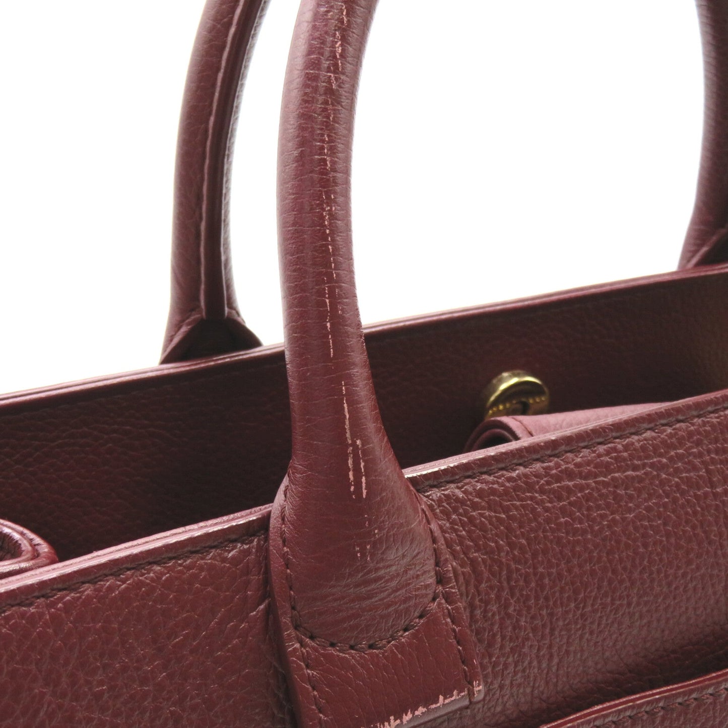 CHANEL 2way tote Red Bordeaux leather A69930