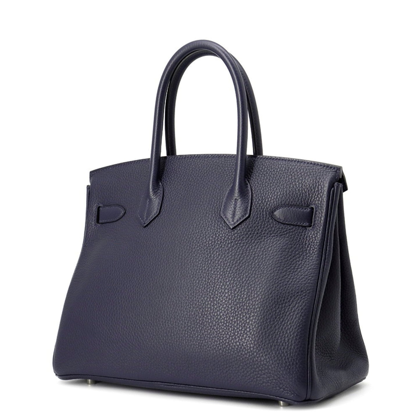 Hermes Blue Nuit Rose Purple Taurillon Clemence Leather Handbag ( )