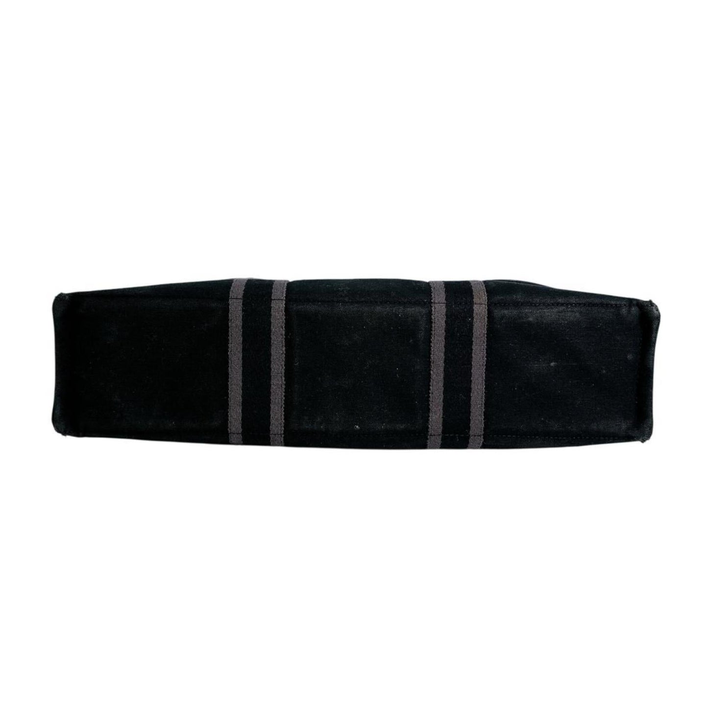 Hermes Black Canvas Handbag Tote Bag ( )