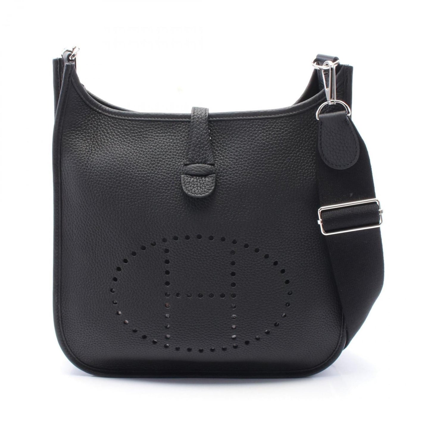Hermes Black Taurillon Clemence Leather Leather Shoulder Bag ( )