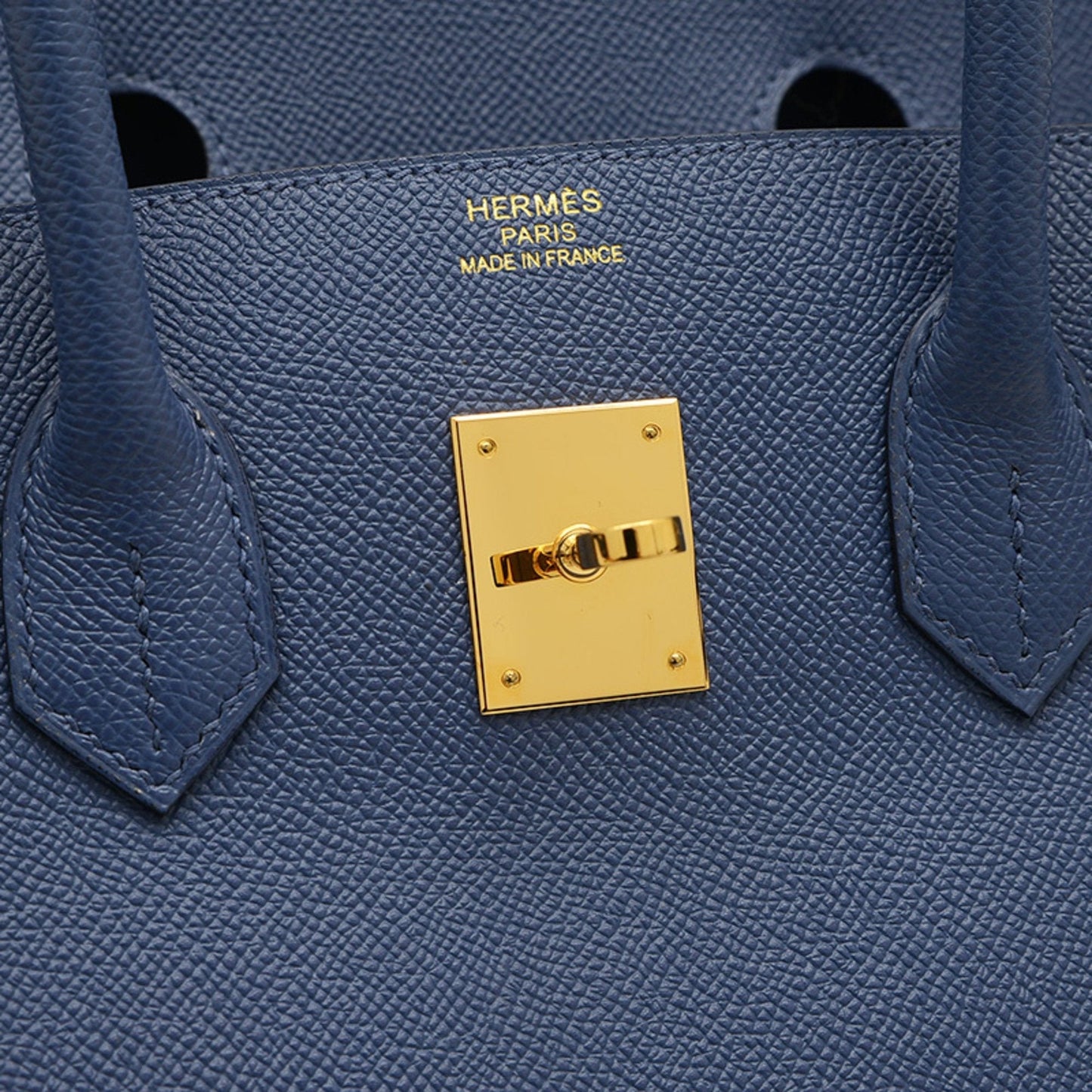 Hermes Blue Epsom Leather Handbag ( )