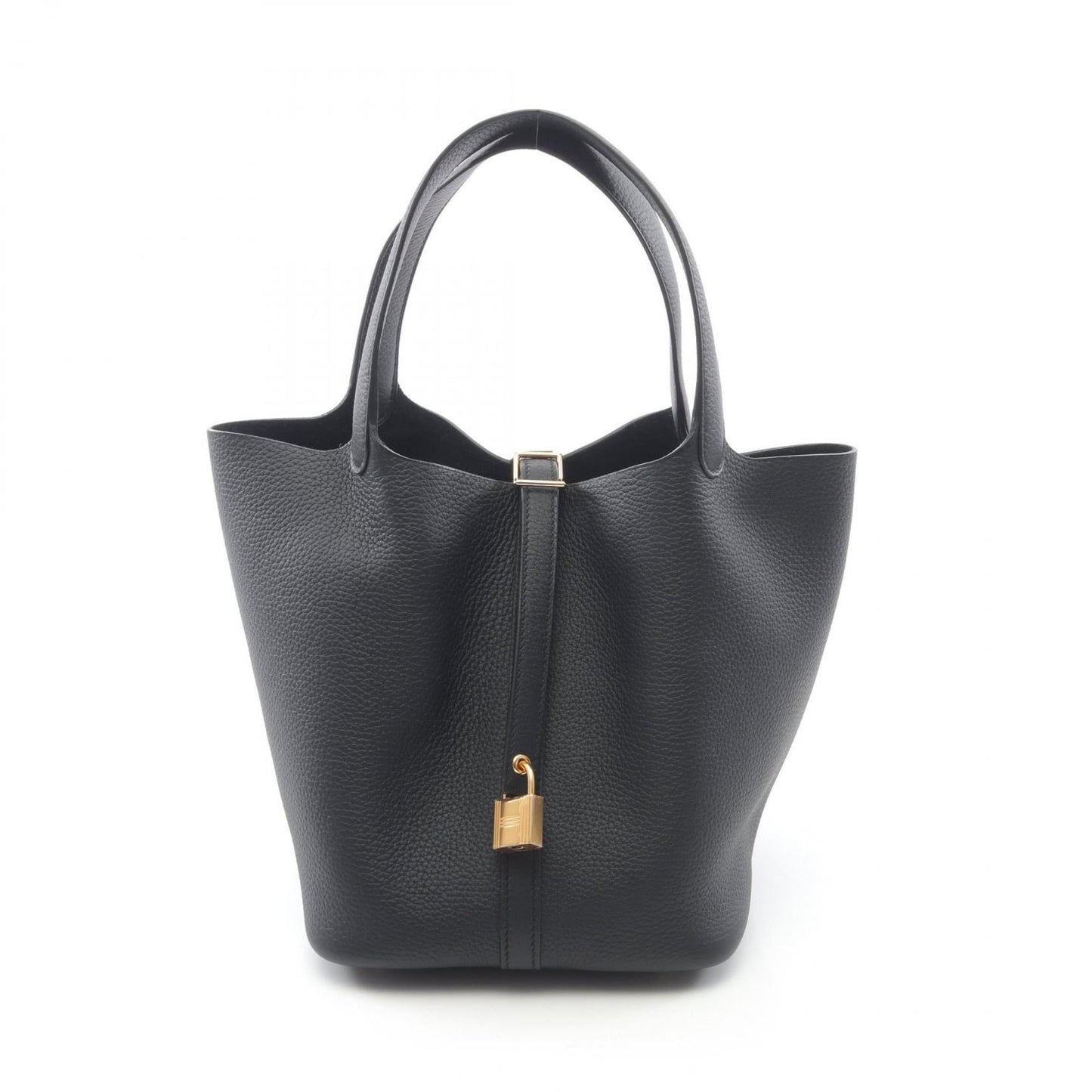 Hermes Black Taurillon Clemence Leather Handbag ( )