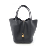 Hermes Black Taurillon Clemence Leather Handbag ( )