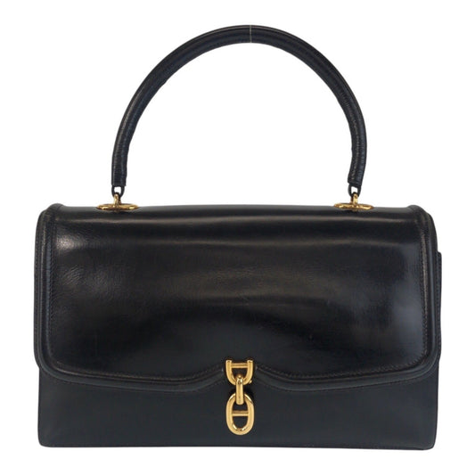 Hermes Black Box Calf Leather Handbag ( )