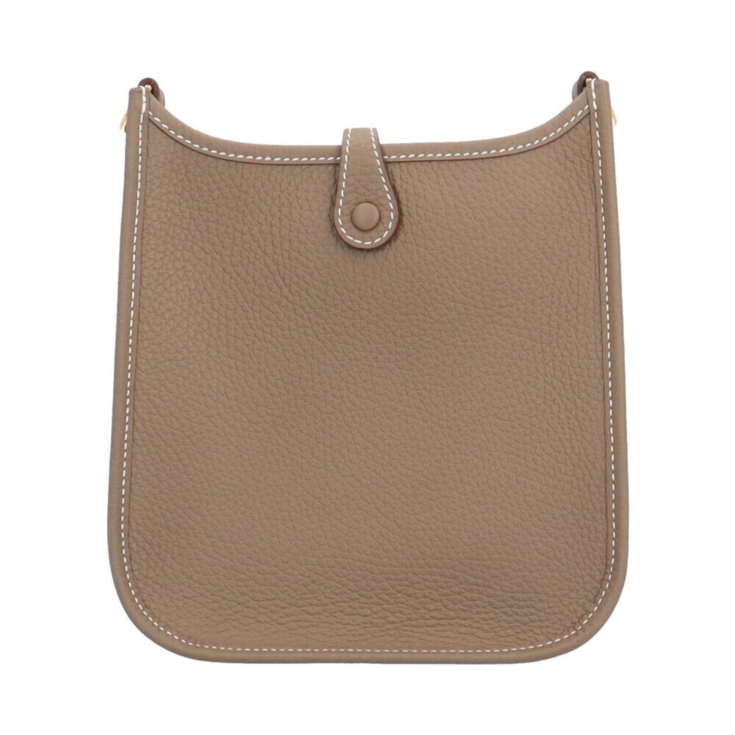 Hermes Beige Etoupe Gray Togo Leather Shoulder Bag ( )