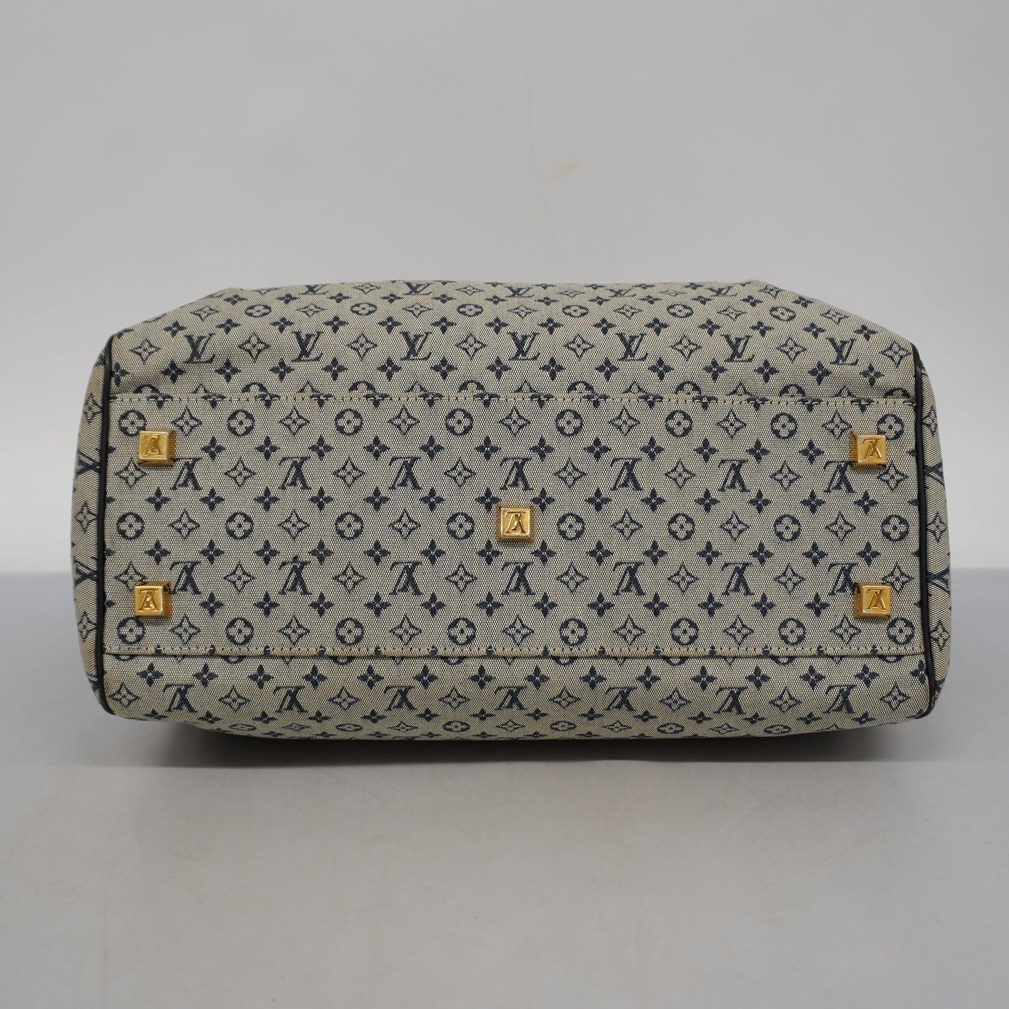 LOUIS VUITTONAuth  Monogram Mini Josephine GM M92211 Handbag Blue