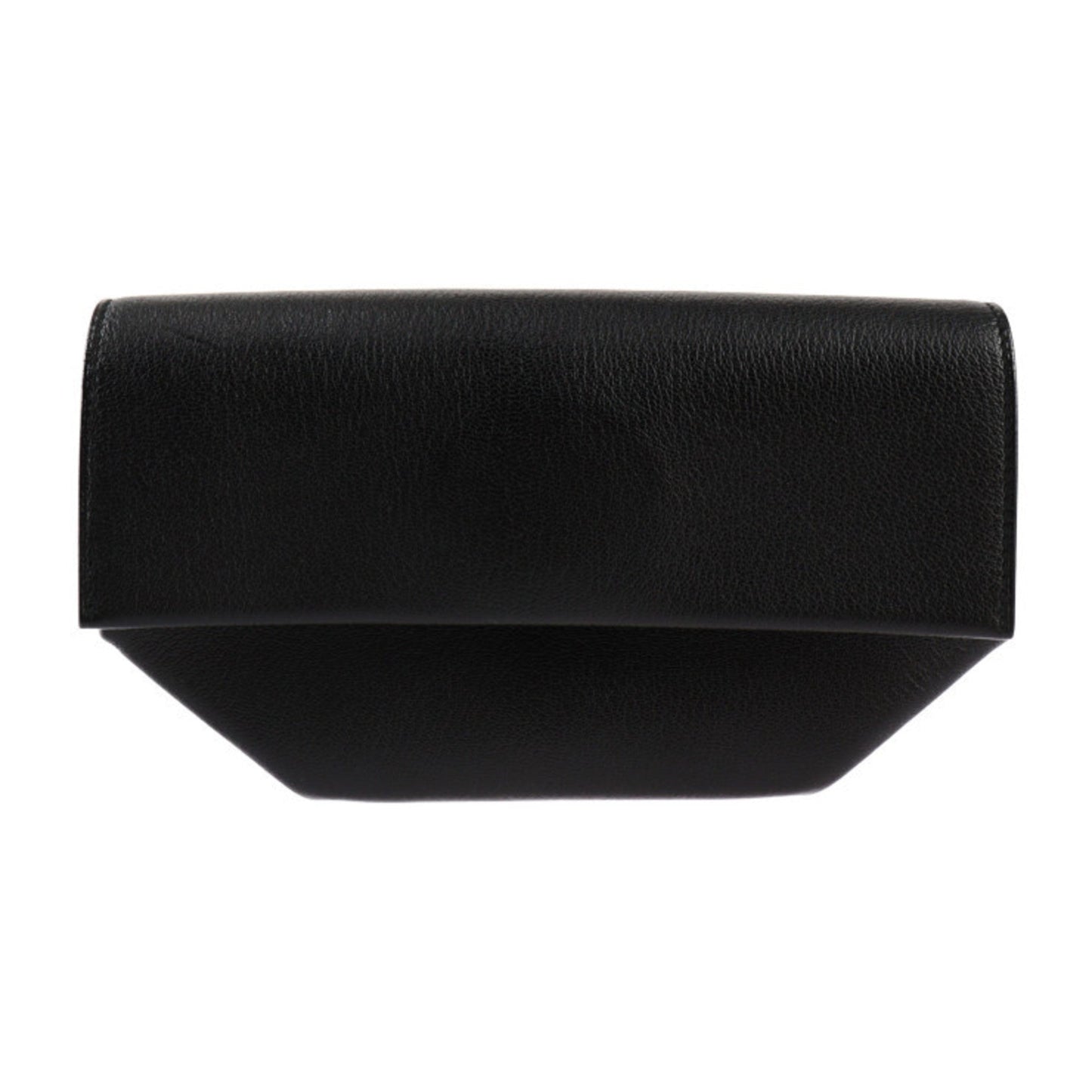 Hermes Black Chevre Leather Clutch Bag Handbag ( )