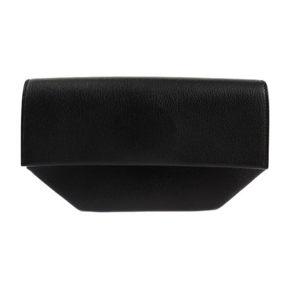 Hermes Black Chevre Leather Clutch Bag Handbag ( )