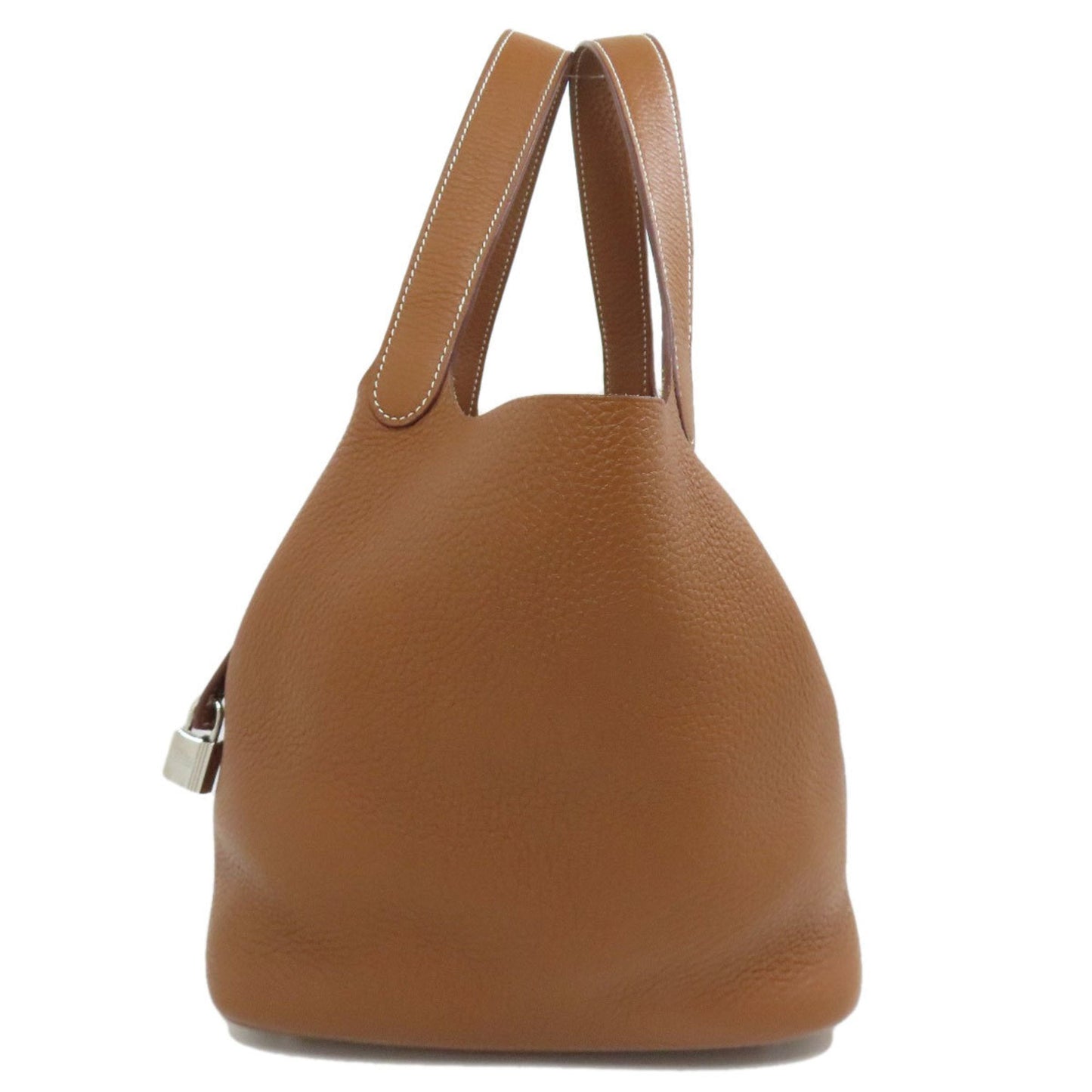 Hermes Brown Taurillon Clemence Leather Handbag ( )