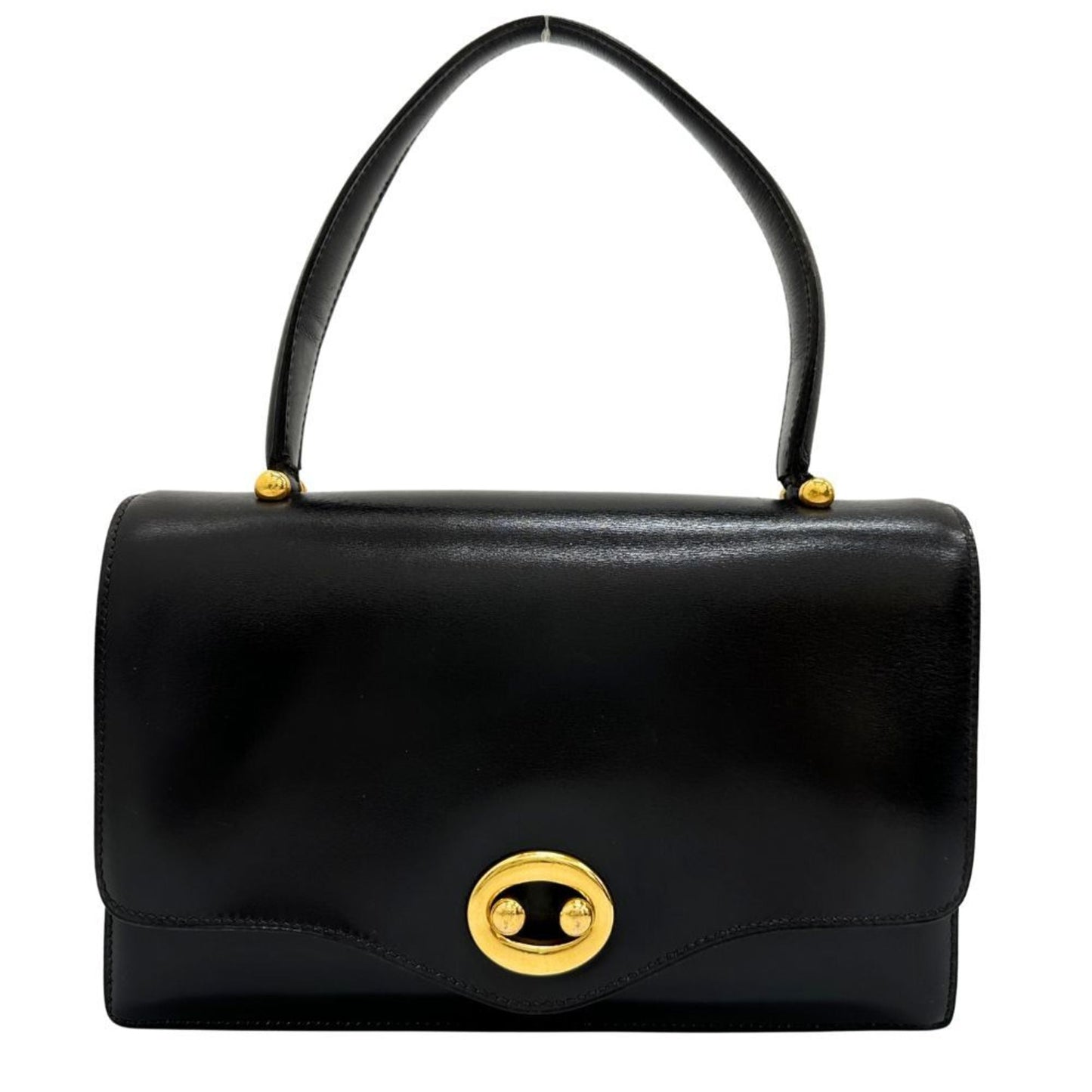 Hermes Black Box Calf Leather Handbag ( )