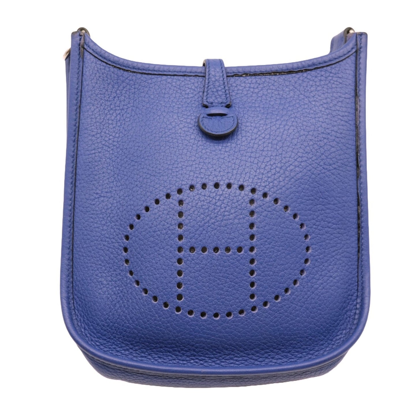 Hermes Blue Electric Taurillon Clemence Leather Shoulder Bag ( )