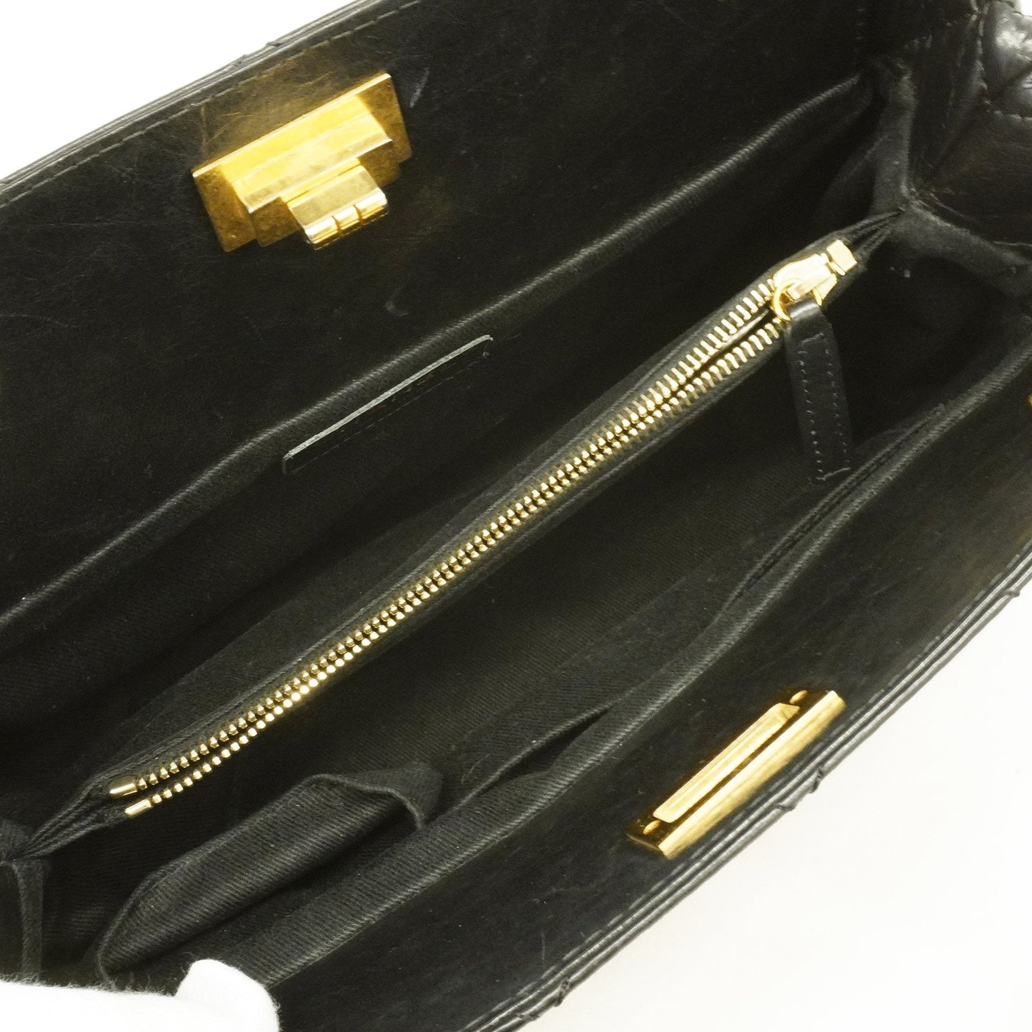 Chanel 2.55 Chain Shoulder Women's Leather Shoulder Bag Black