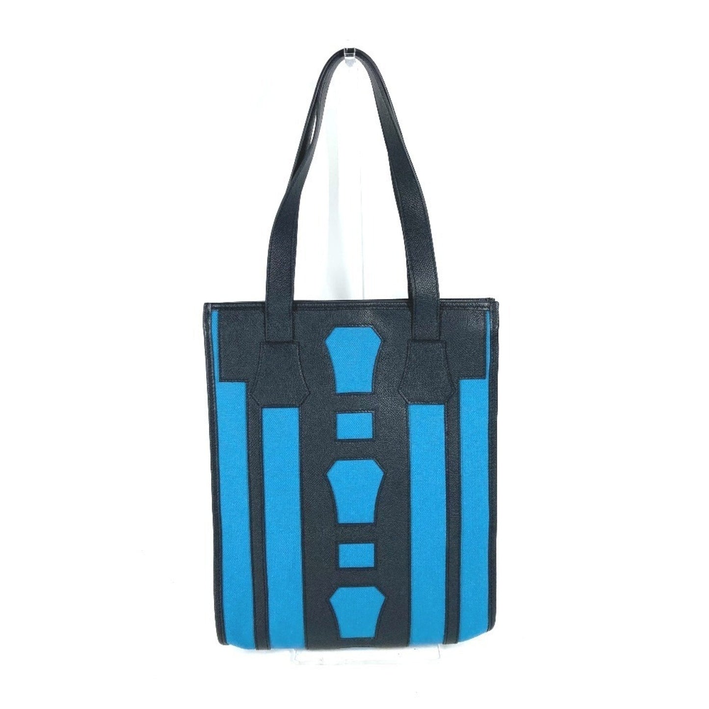 Hermes Black Blue Taurillon Clemence Leather Shoulder Bag Tote Bag ( )