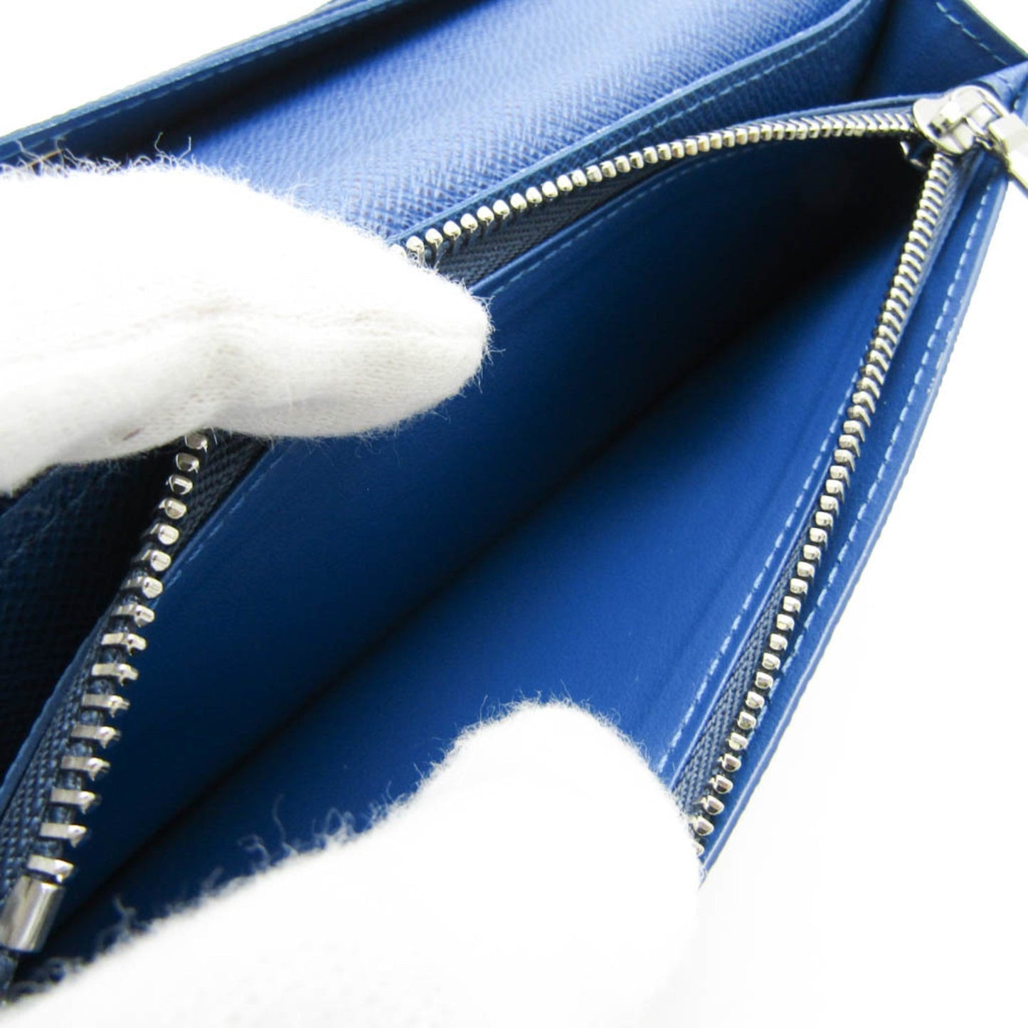 LOUIS VUITTON Epi Brazza Wallet M60616 Men's Epi Leather Long Wallet [bi-fold] Bleu Celeste