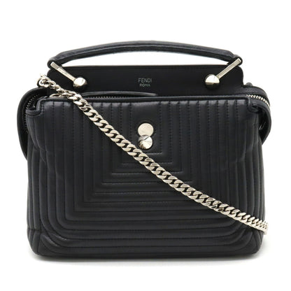 FENDI.com Click Handbag Shoulder Bag Leather Black 8BN299