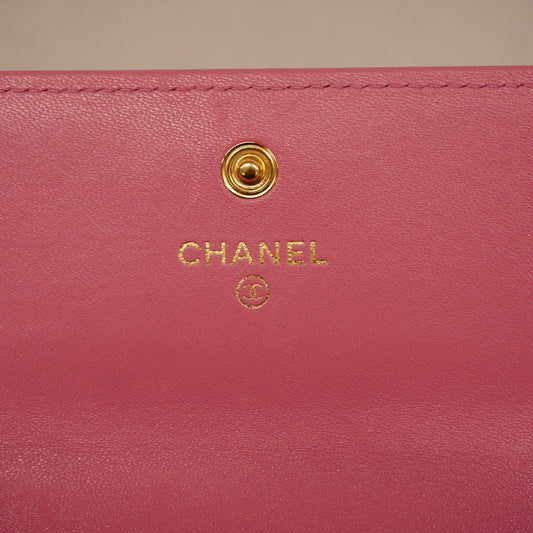 CHANEL 19 Gold Hardware Women's Lambskin Long Wallet