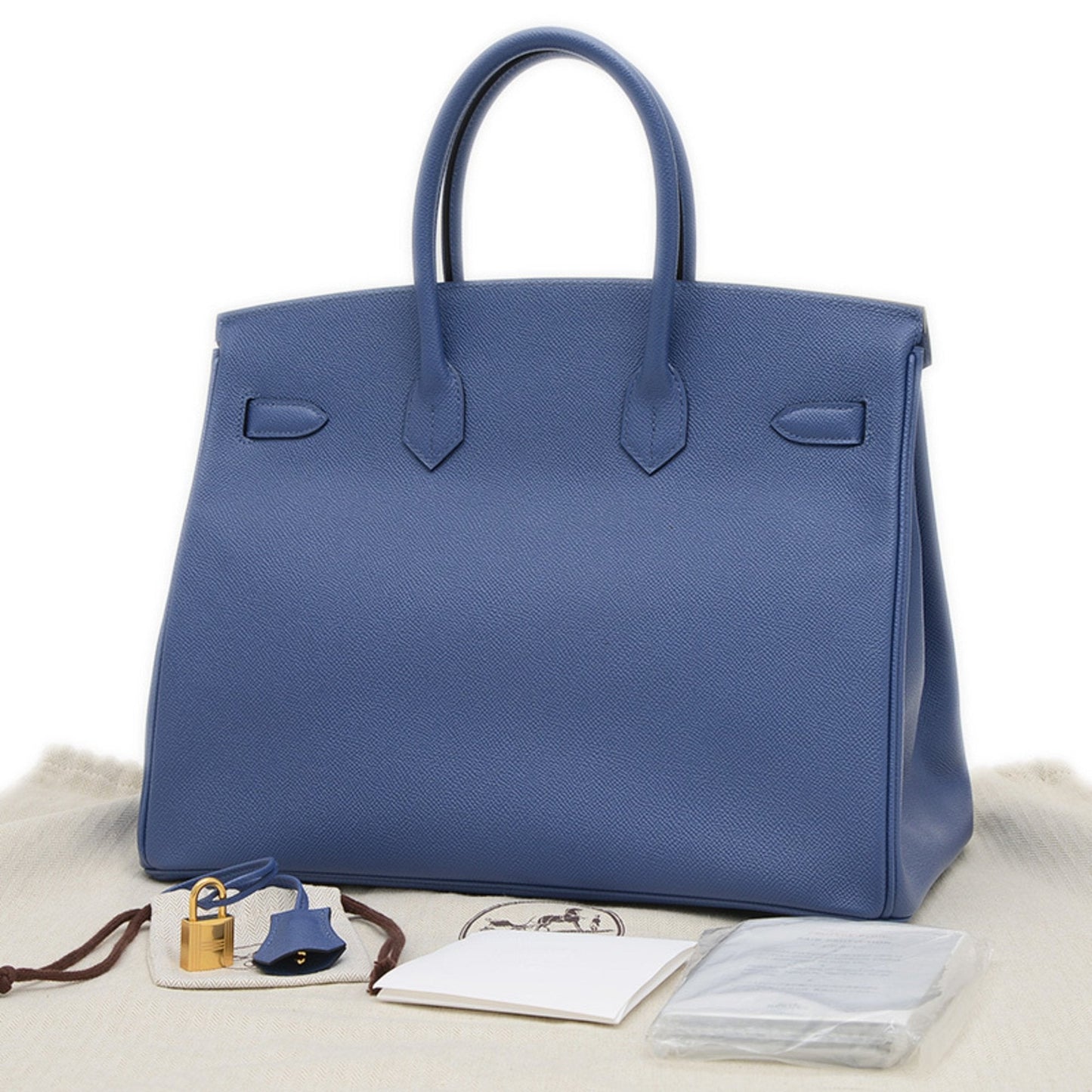 Hermes Blue Epsom Leather Handbag ( )