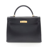 Hermes Black Box Calf Leather Handbag ( )