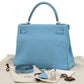 Hermes Blue Togo Leather Handbag ( )