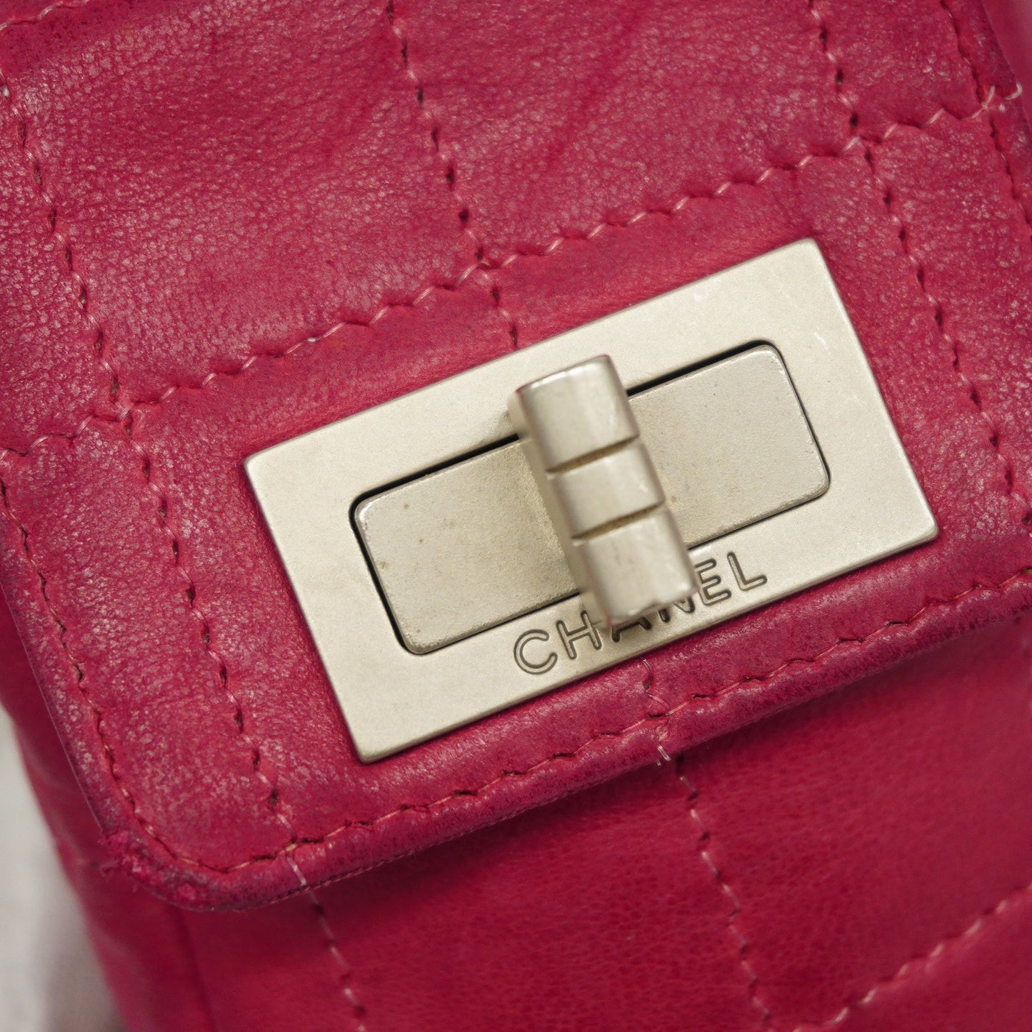 CHANEL   2.55 2.55/choco Bar Chain Shoulder Women's Leather Shoulder Bag Pink