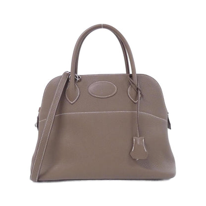 Hermes Bolide Etoupe Gray Taurillon Clemence Leather Handbag ( )