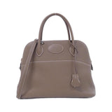 Hermes Bolide Etoupe Gray Taurillon Clemence Leather Handbag ( )